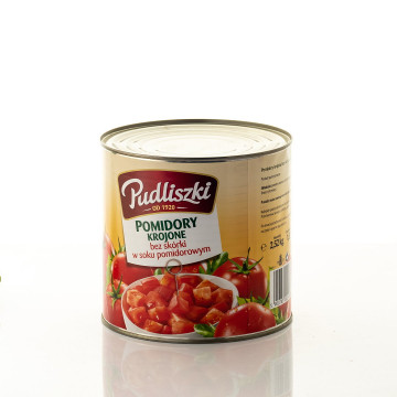 Pomidory pelati krojone 2520g PUDLISZKI